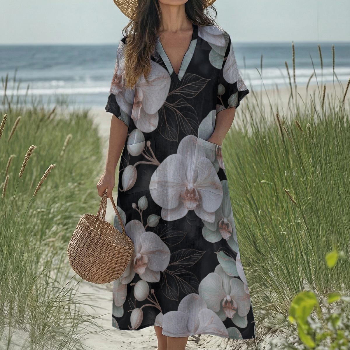 V-neck dress