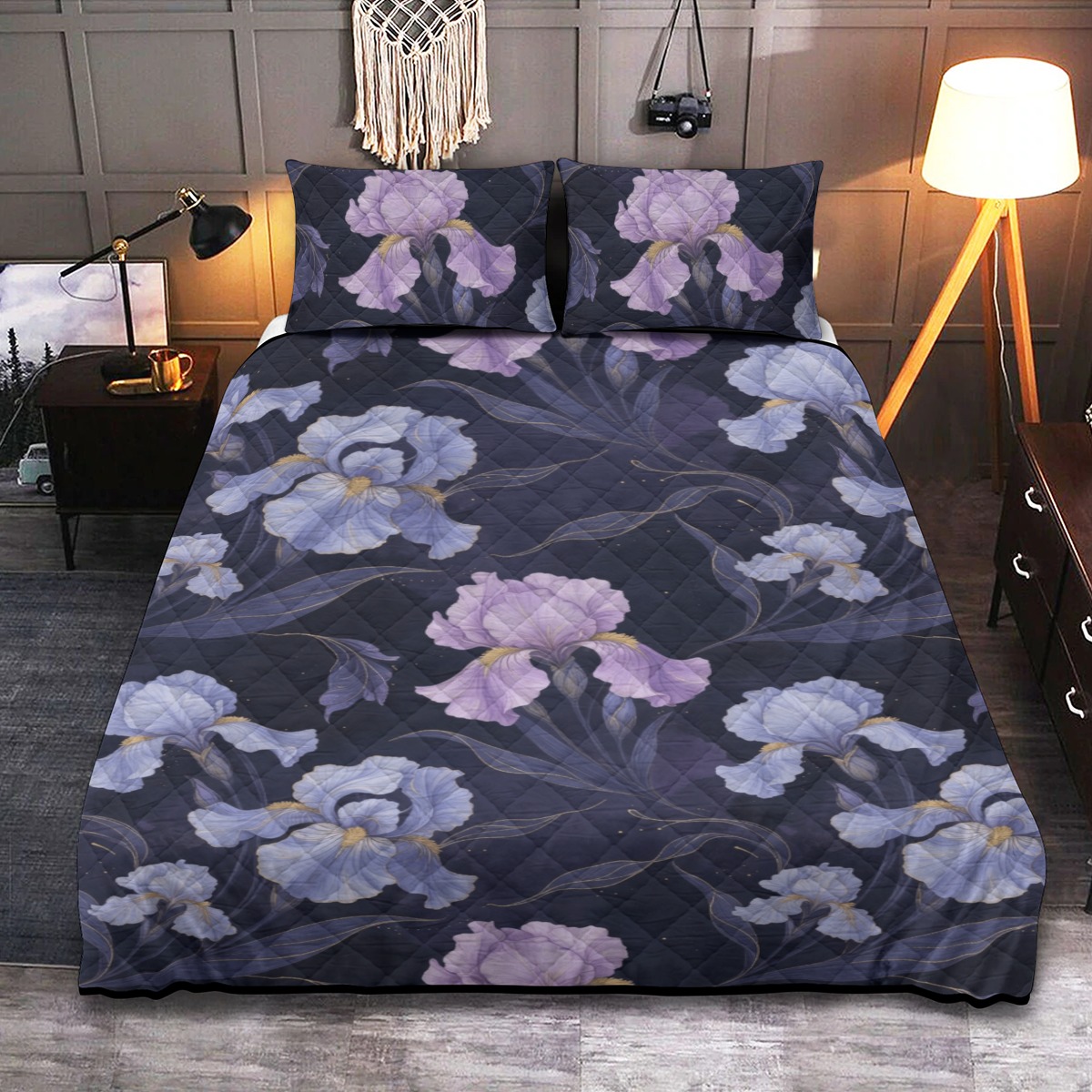 Quilt & Pillow Cases With  Edge-wrapping Strips (P9N3X)