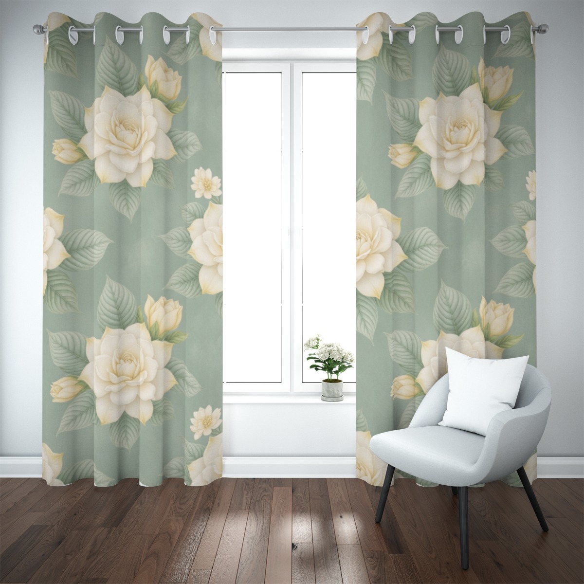 Blackout grommet curtain
