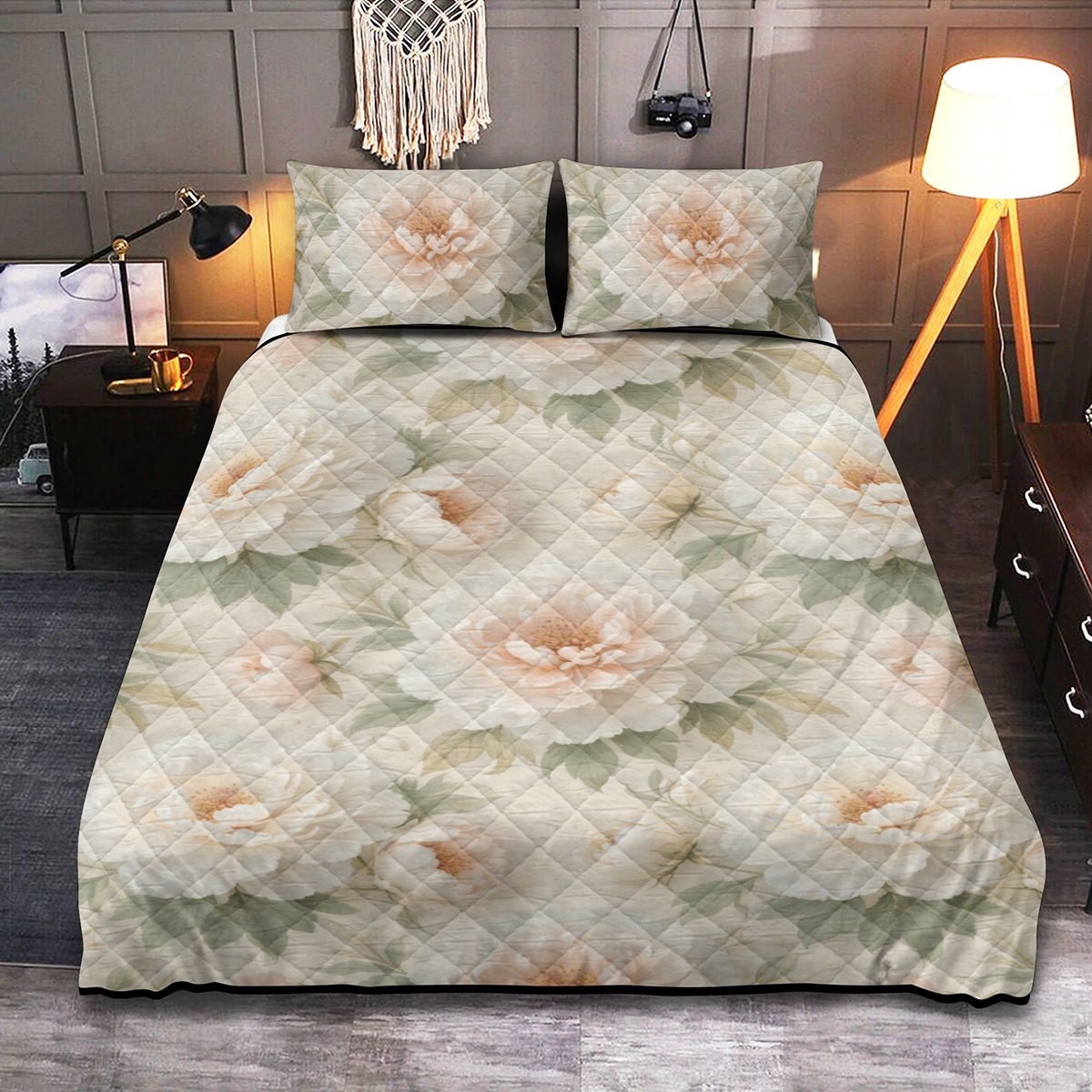 Quilt & Pillow Cases With  Edge-wrapping Strips (P9N2N)