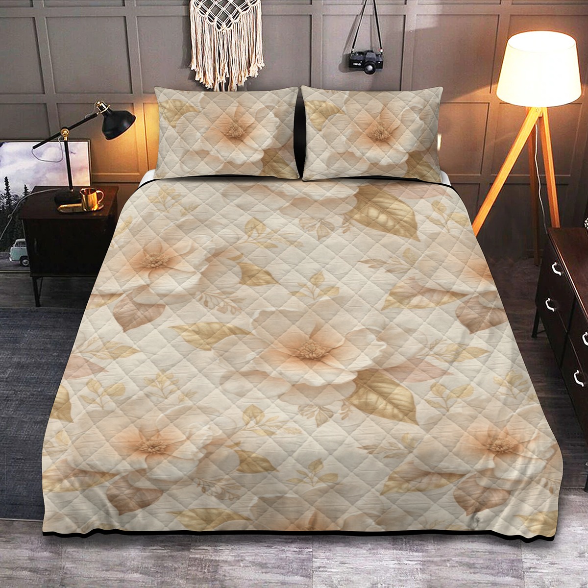 Quilt & Pillow Cases With  Edge-wrapping Strips (P9MPS)