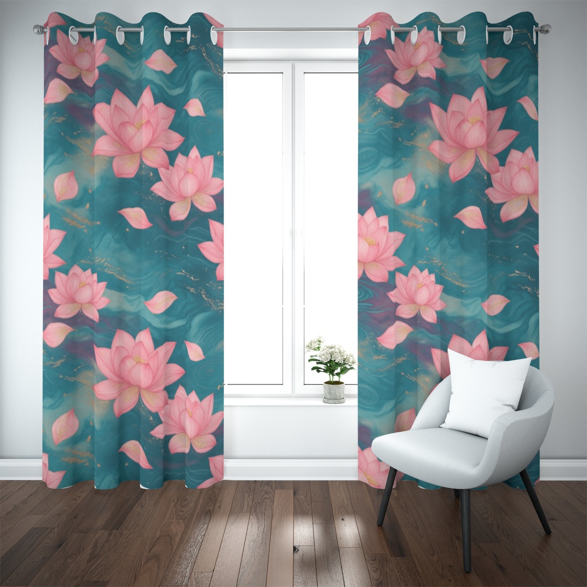 Blackout grommet curtain