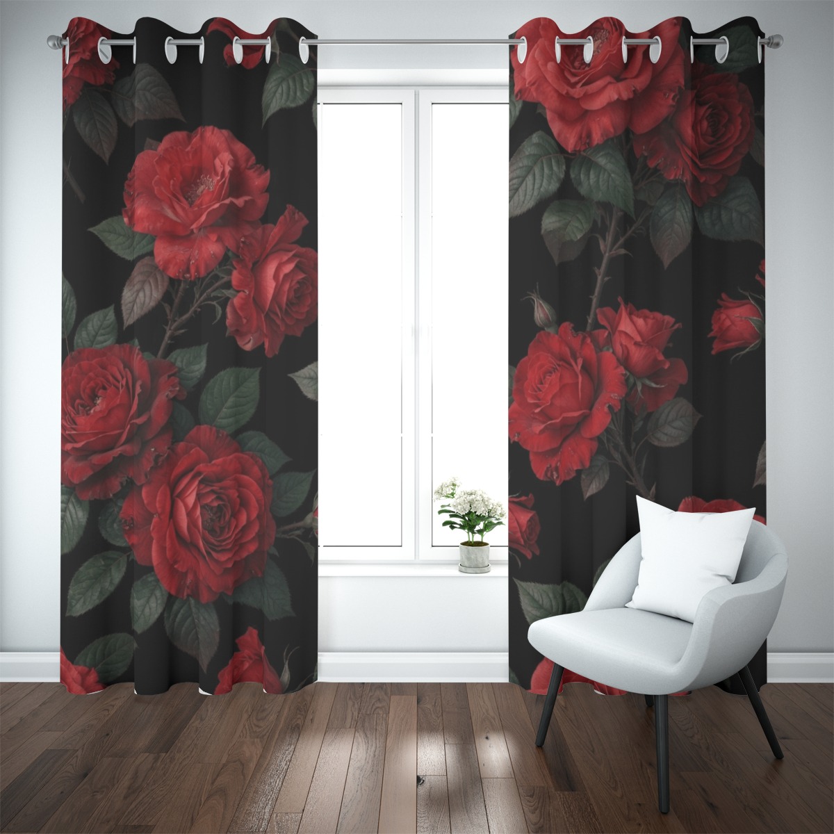 Blackout grommet curtain