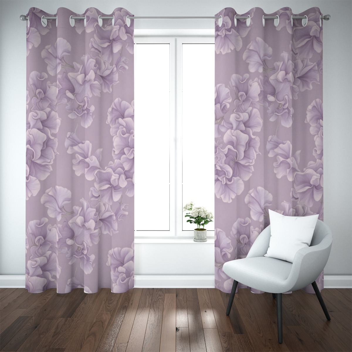 Blackout grommet curtain