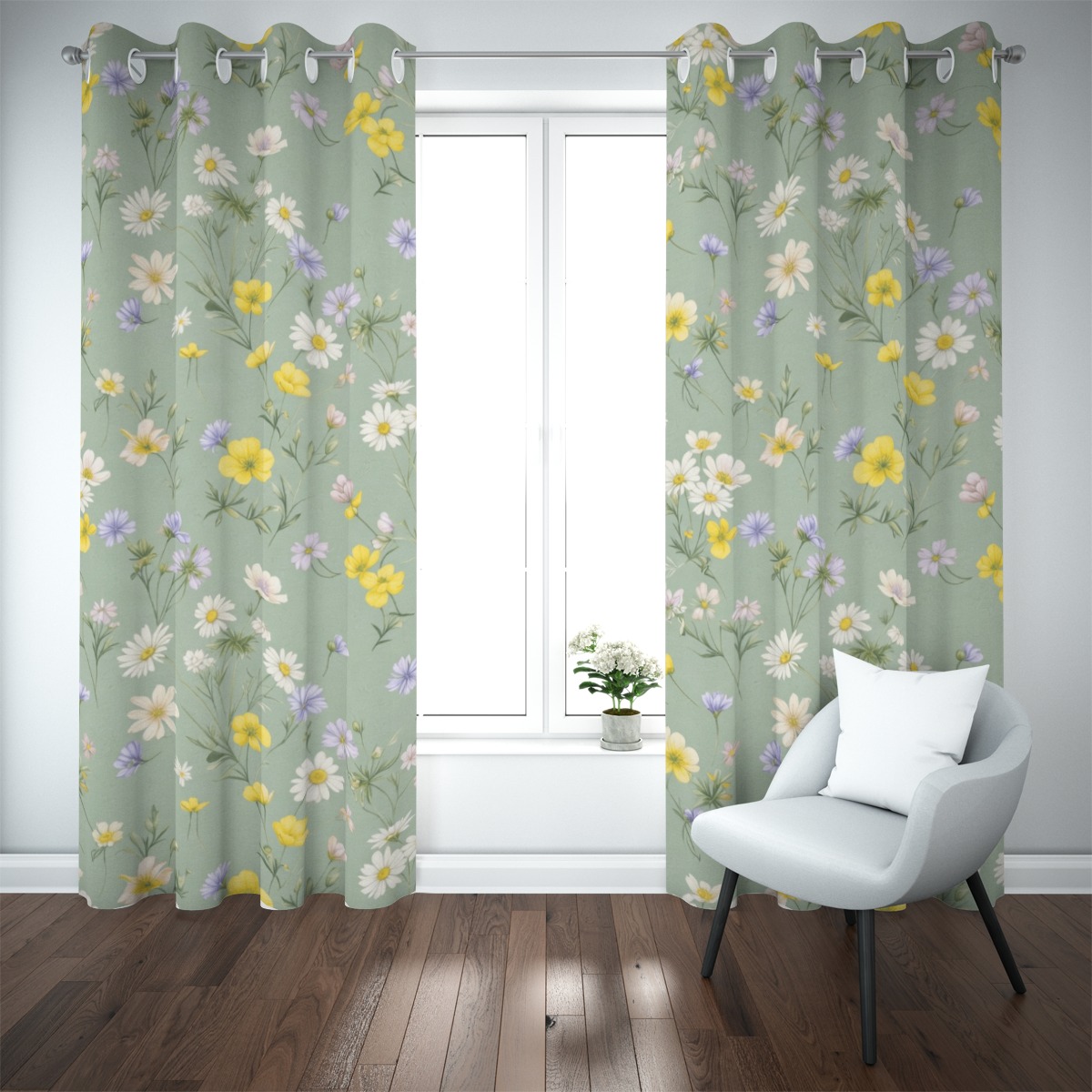 Blackout grommet curtain