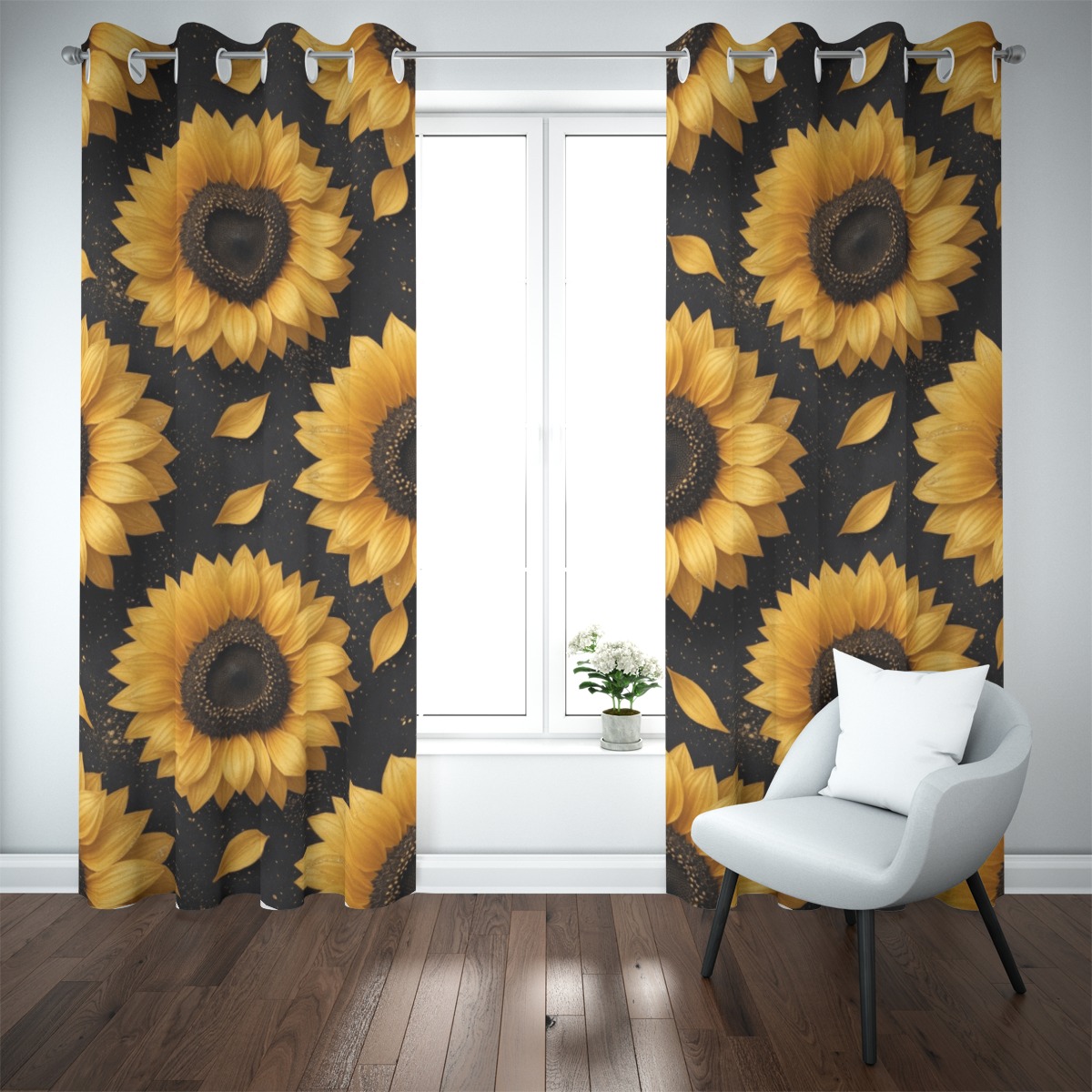 Blackout grommet curtain