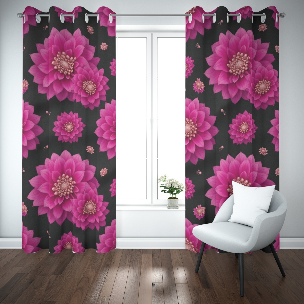Blackout grommet curtain