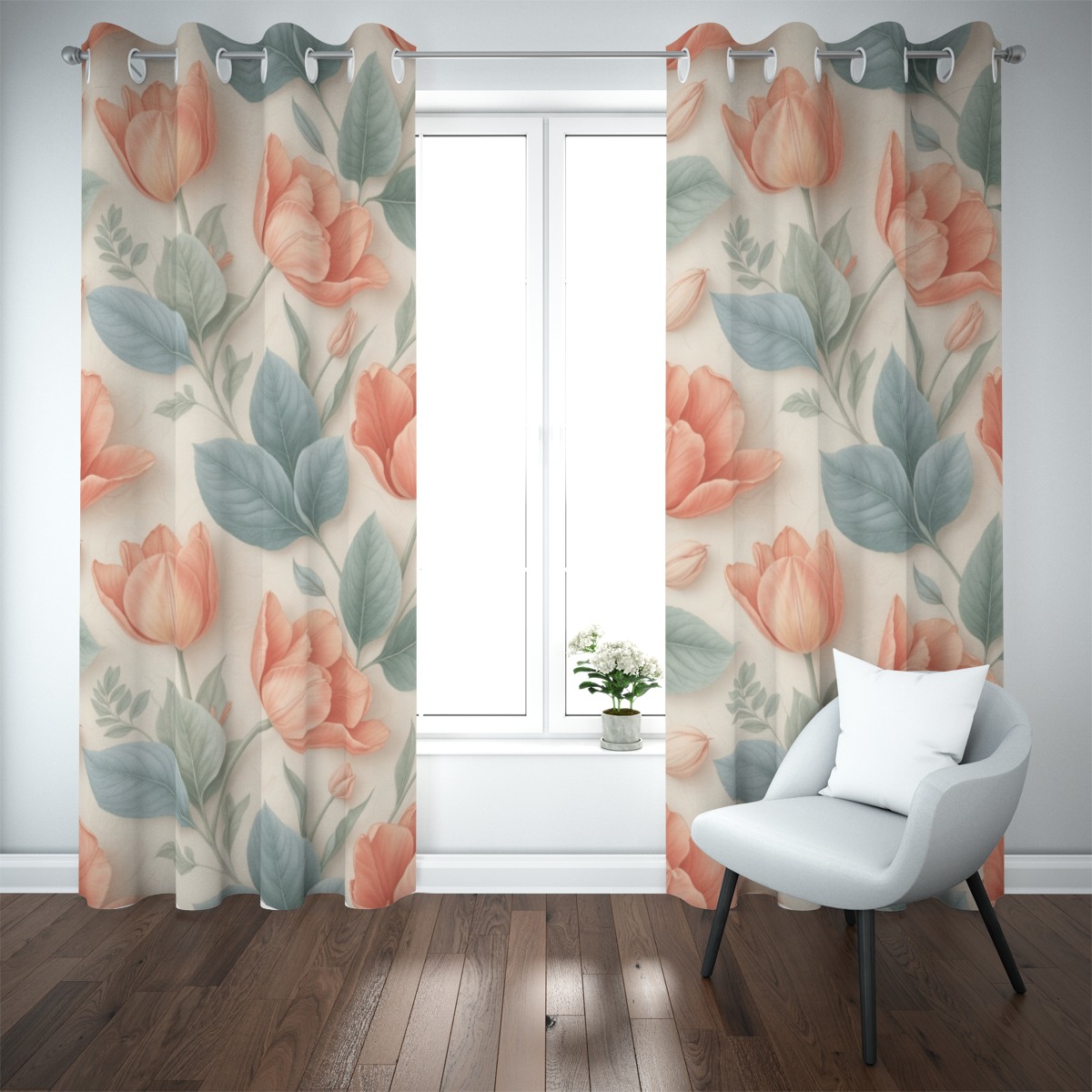 Blackout grommet curtain