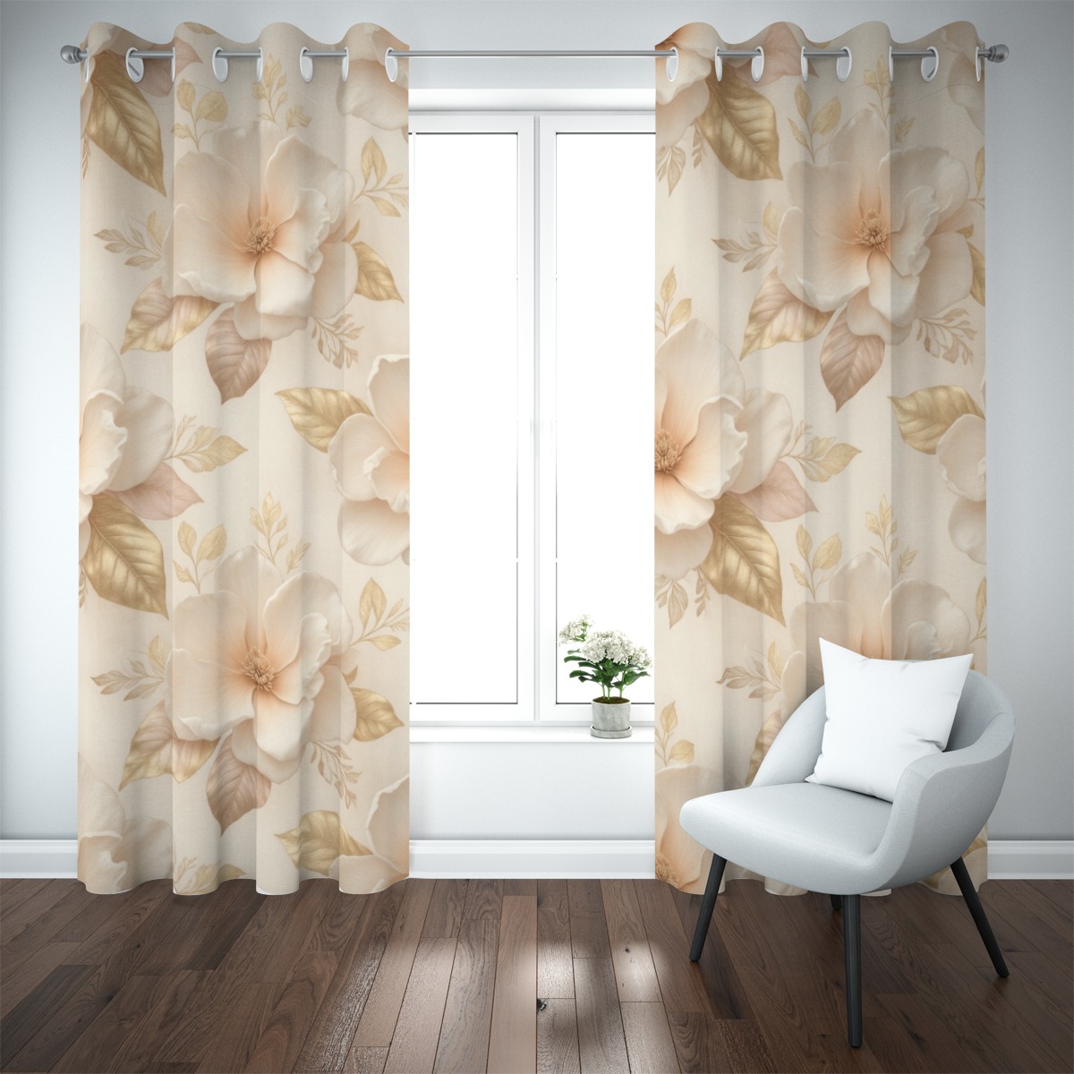 Blackout grommet curtain