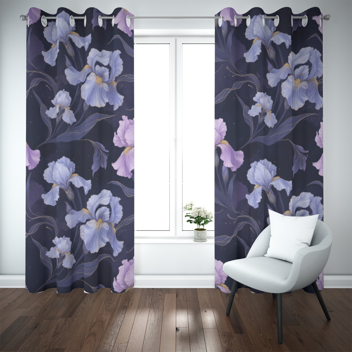 Blackout grommet curtain