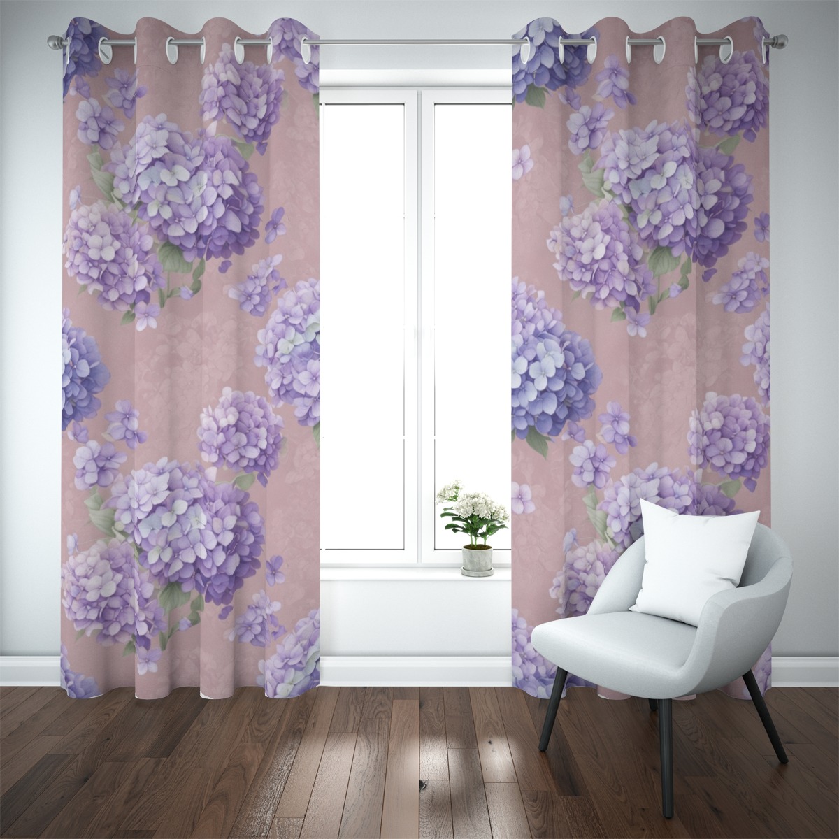 Blackout grommet curtain