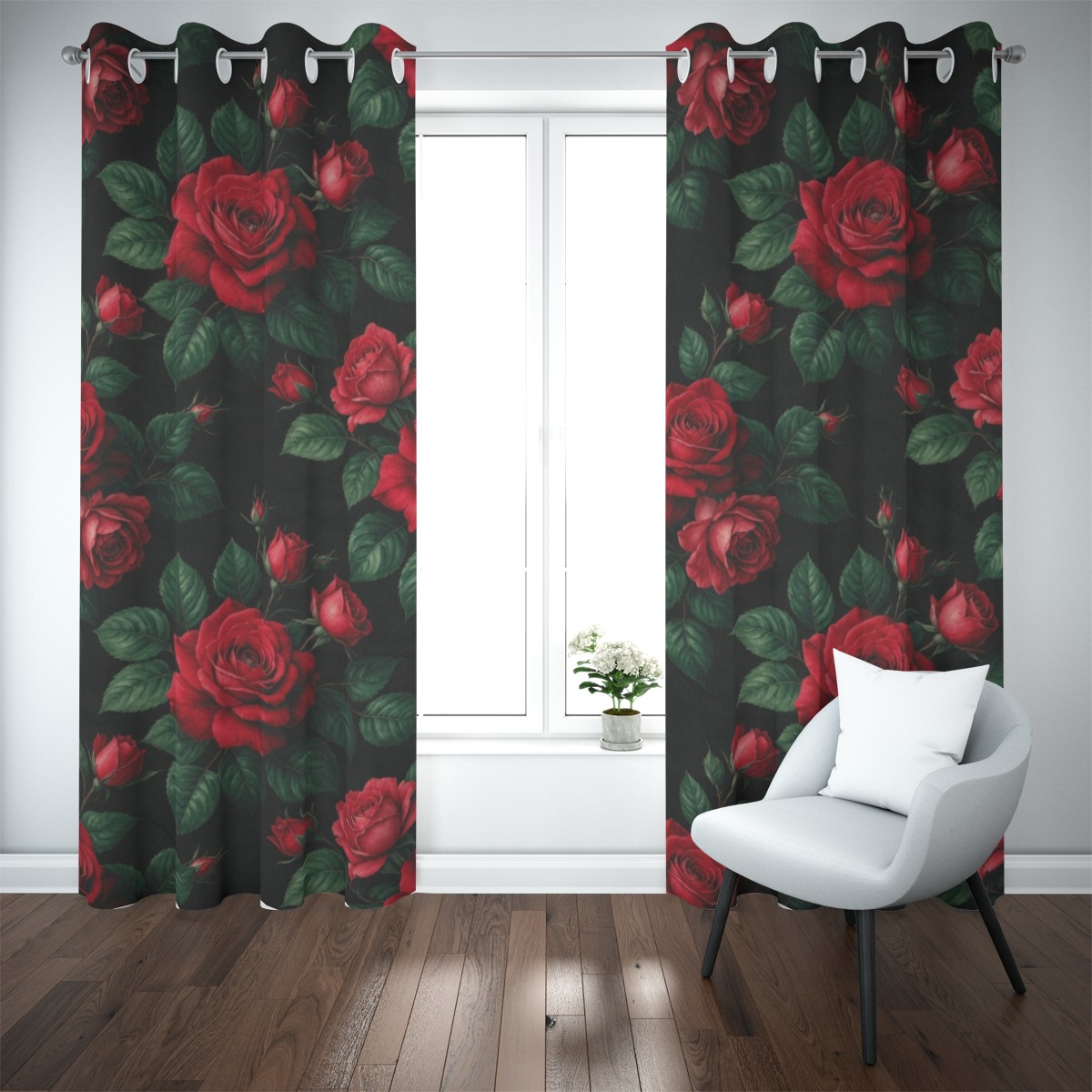 Blackout grommet curtain