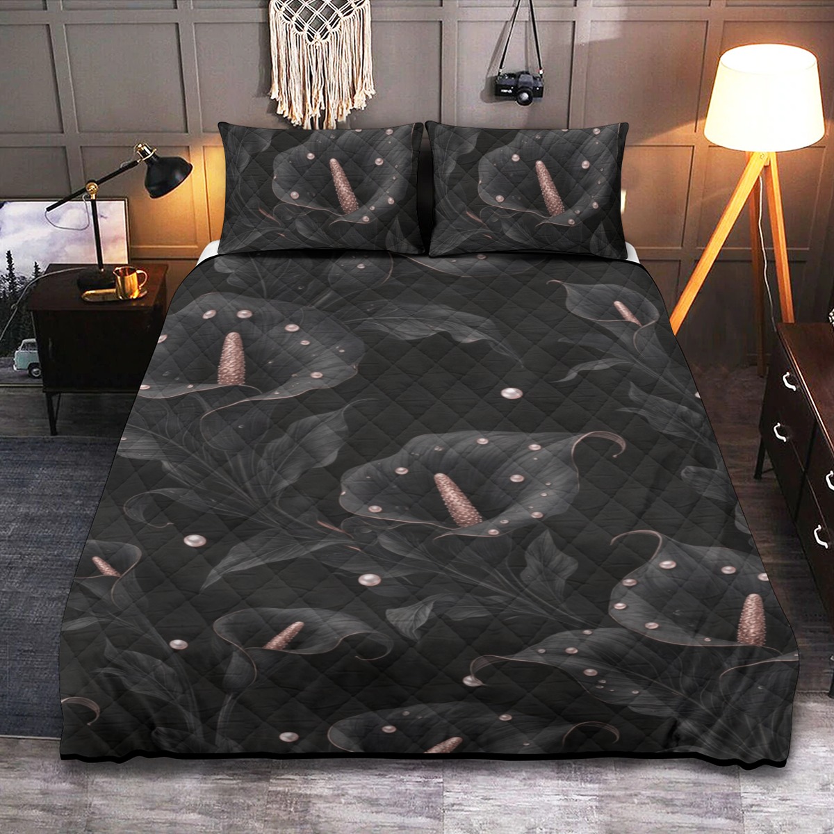 Quilt & Pillow Cases With  Edge-wrapping Strips (P9MQD)
