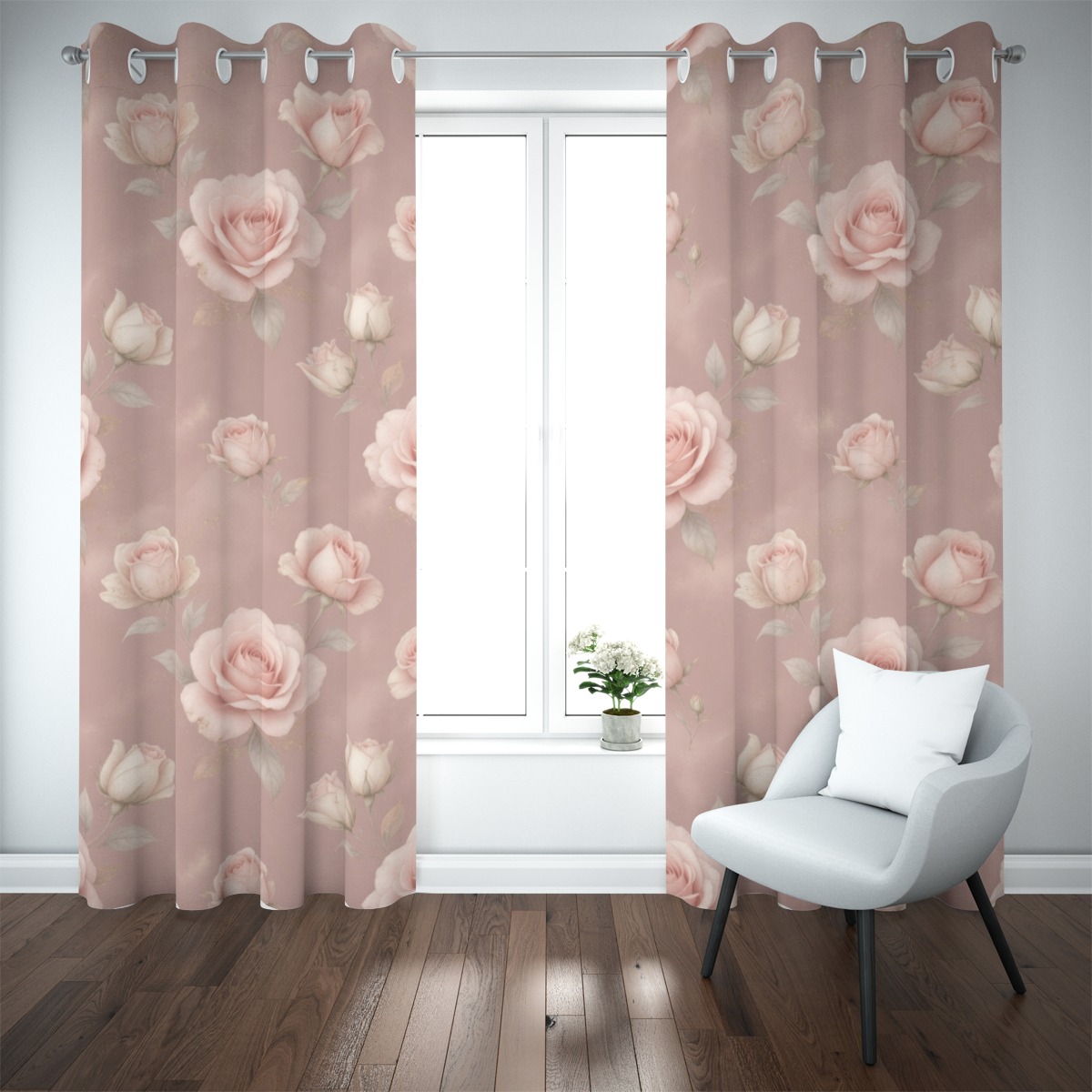 Blackout grommet curtain