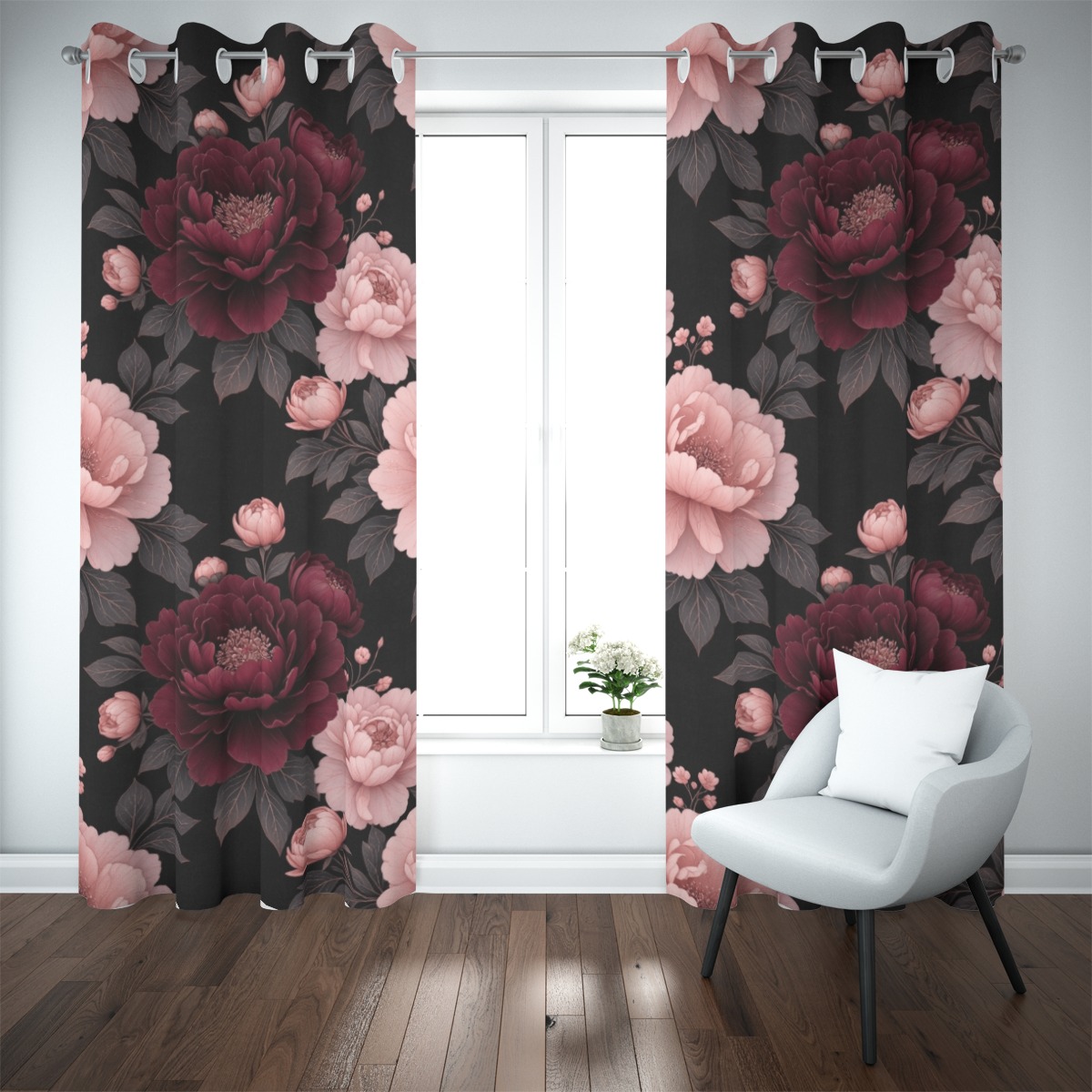 Blackout grommet curtain