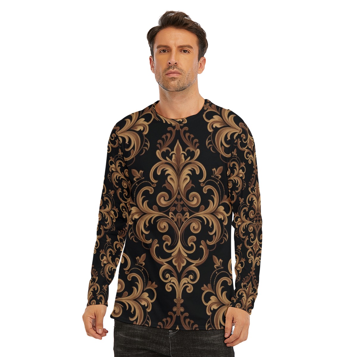 All-Over Print Long Sleeve T-Shirt | 190GSM Cotton (PA5CV)