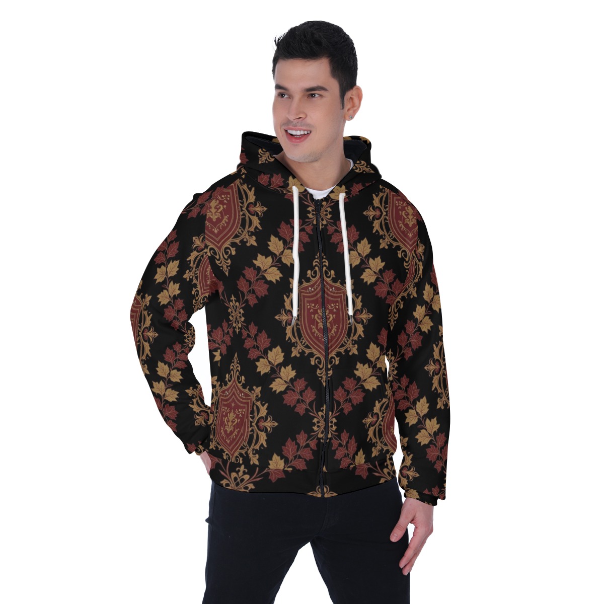 Raglan hoodie, fleece