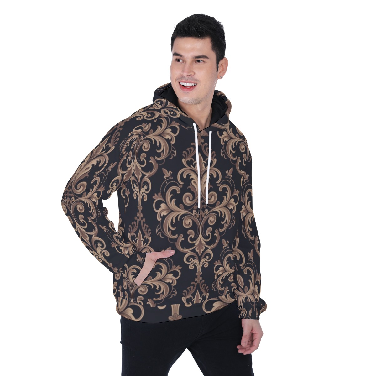 Raglan hoodie, fleece