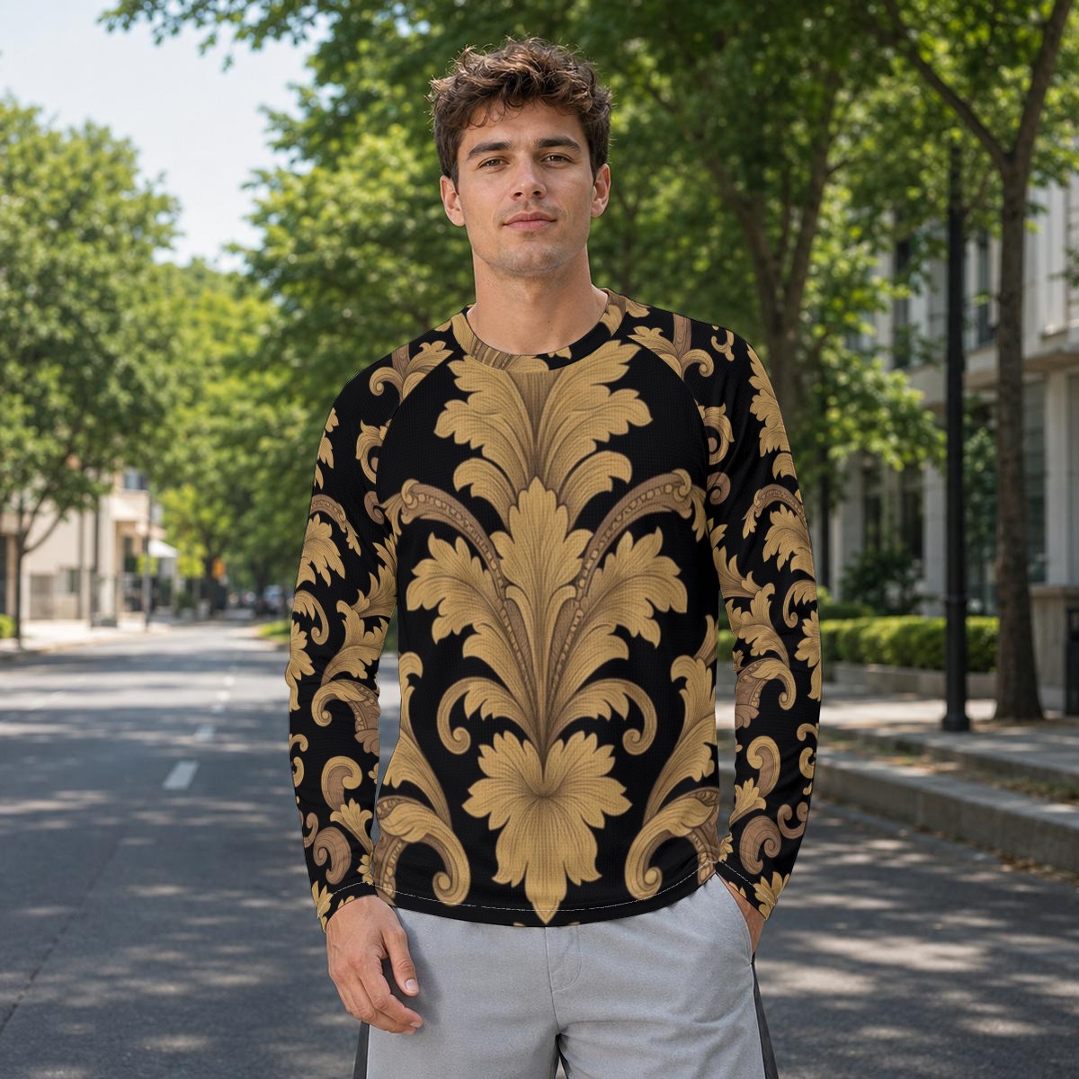 All-Over Print Men's Sun Protection Sport Top (PA5BW)