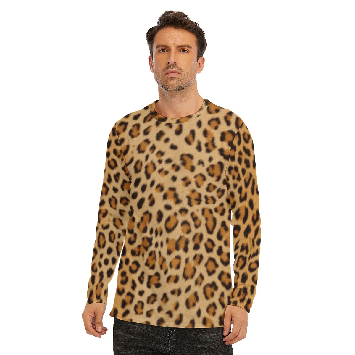 All-Over Print Long Sleeve T-Shirt | 190GSM Cotton (PA6KZ)