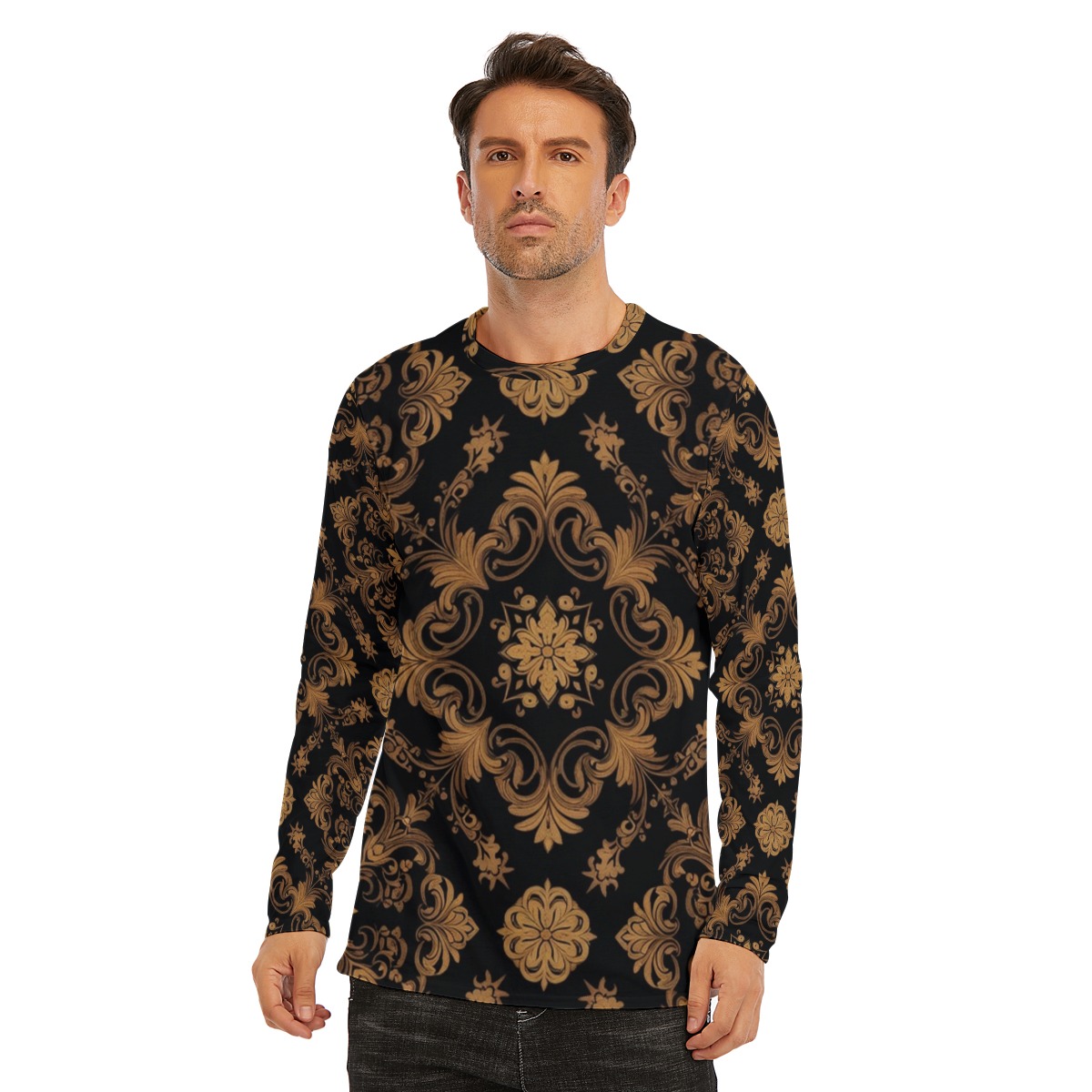 All-Over Print Long Sleeve T-Shirt | 190GSM Cotton (PA5DK)