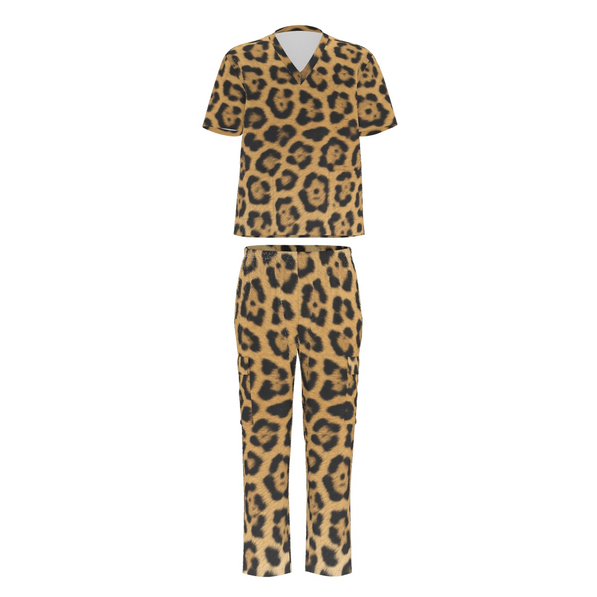 All-Over Print Unisex Scrub Set With Six Pocket (PAD7D)
