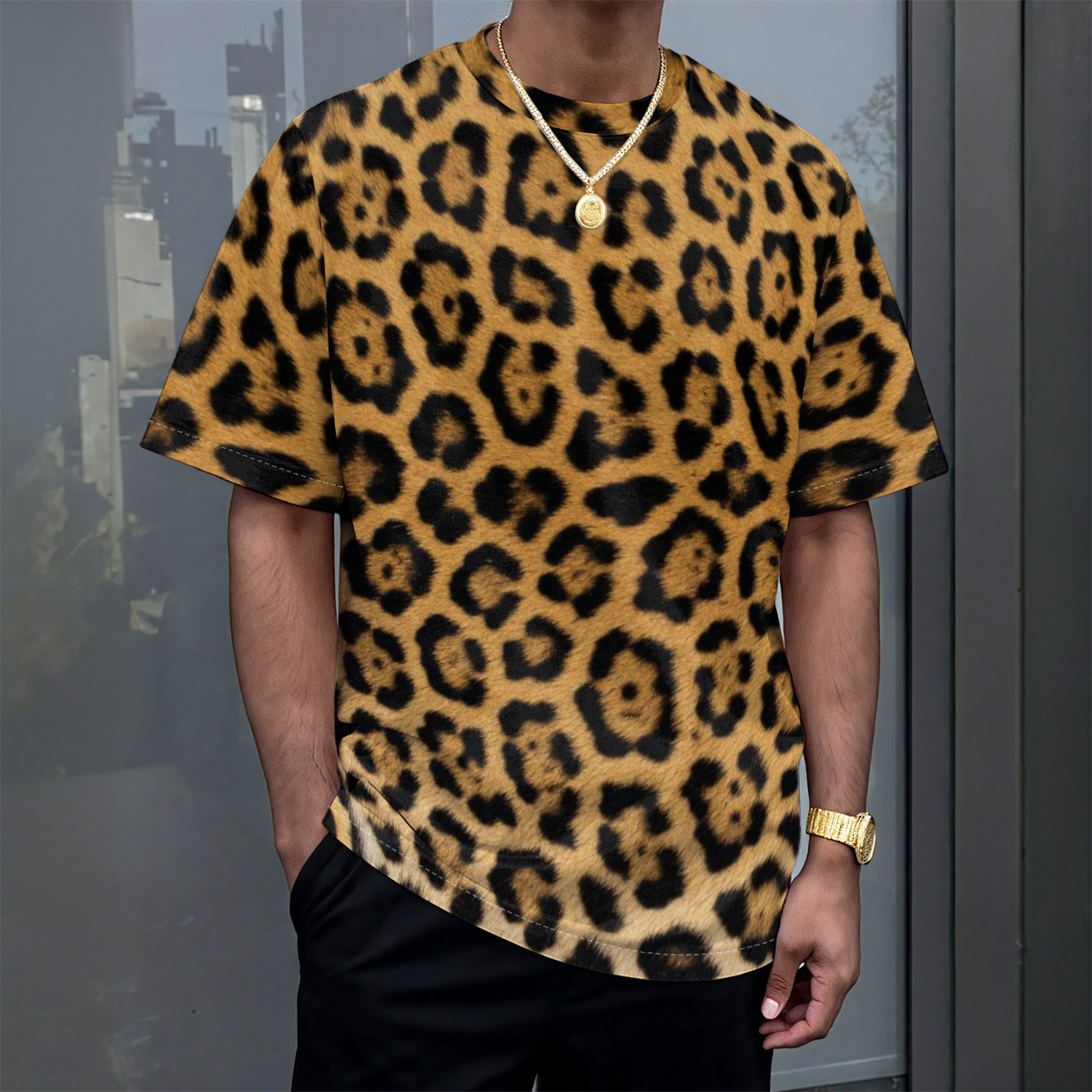 All-Over Print Unisex Drop-shoulder T-shirt|180GSM (PAD46)