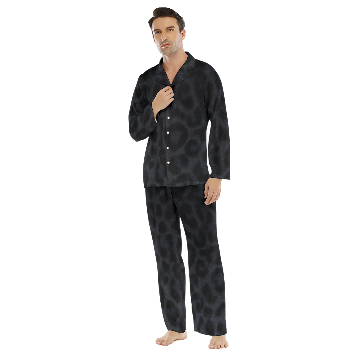 All-Over Print Men's Lapel Pajama Set (PAEXG)