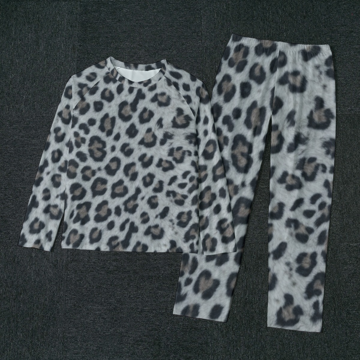 All-Over Print Men's Raglan Sleeve Pajamas With Wide Ankles (PAGHH)