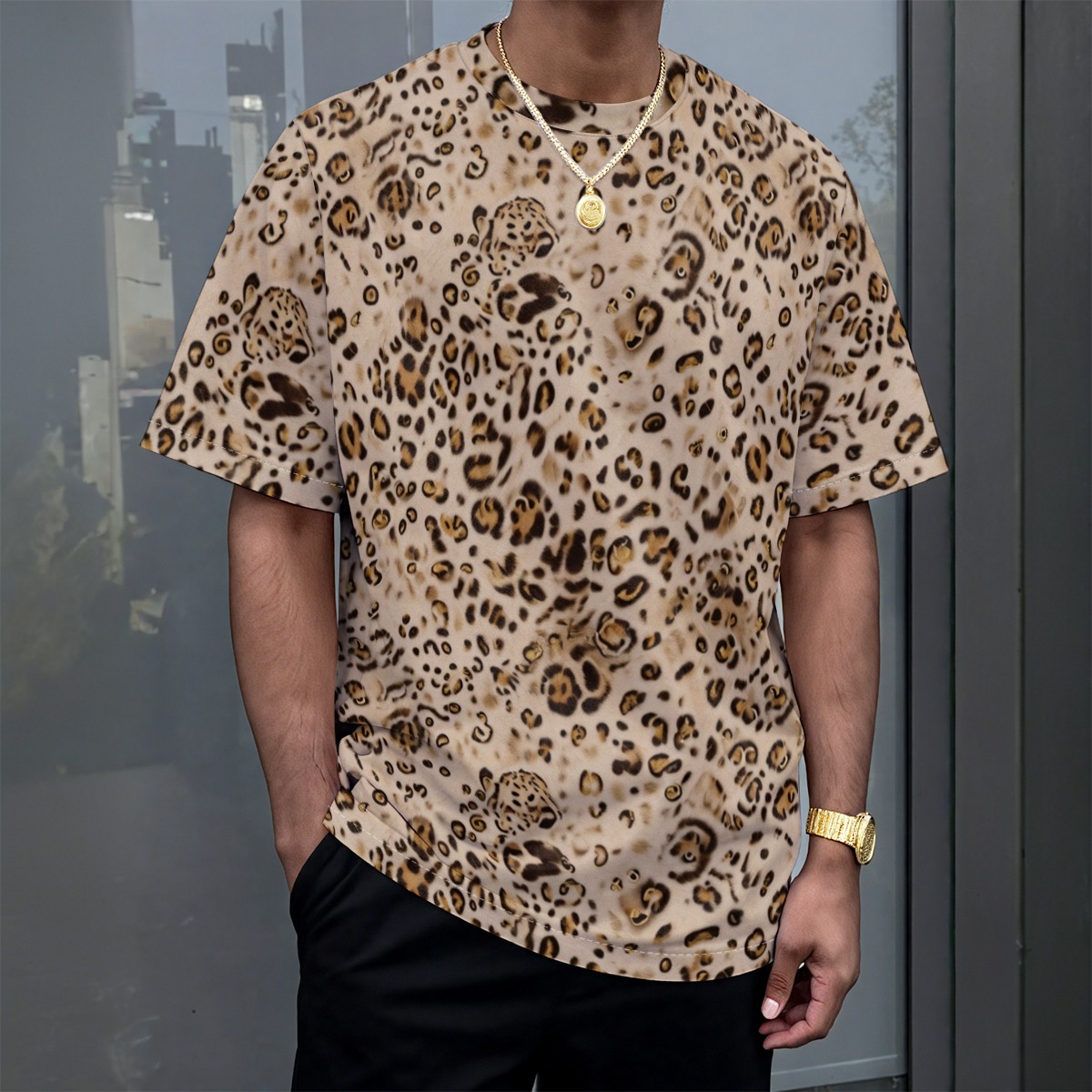 All-Over Print Unisex Drop-shoulder T-shirt|180GSM (PAH2M)