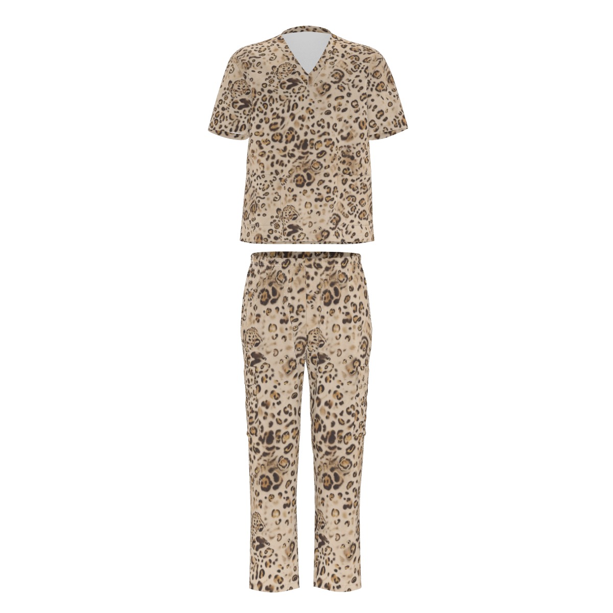All-Over Print Unisex Scrub Set With Six Pocket (PAH6S)