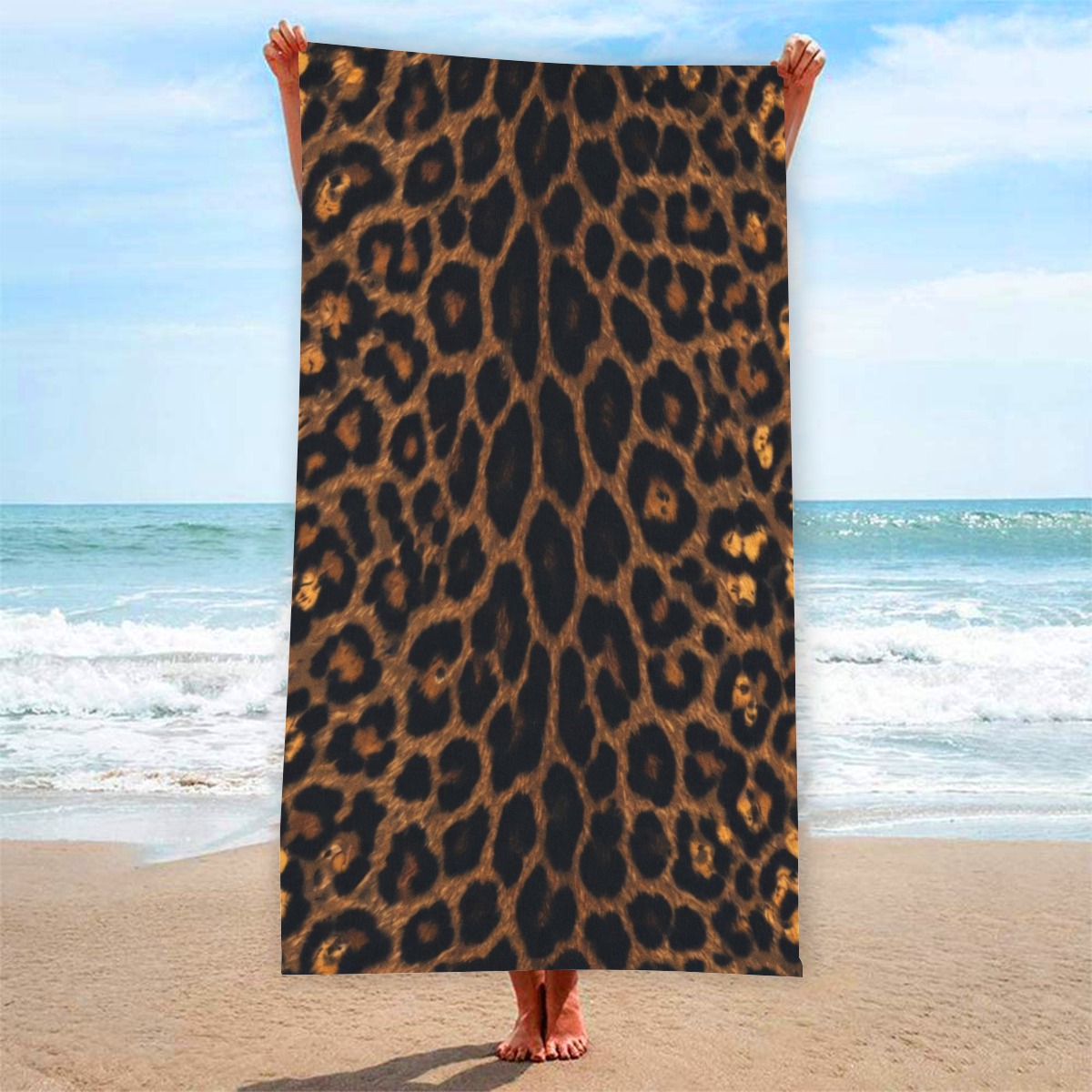Adult Beach towel Vertical Style Printed in USA|320GSM (PADL5)