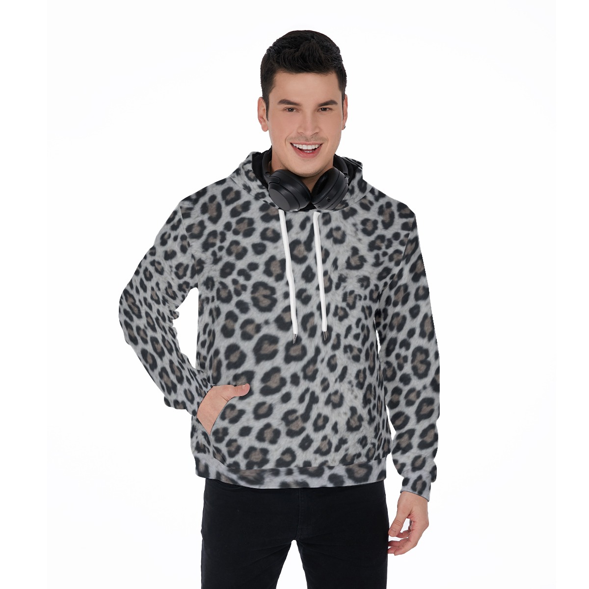 All-Over Print Men's Thicken Pullover Hoodie (PAGEJ)