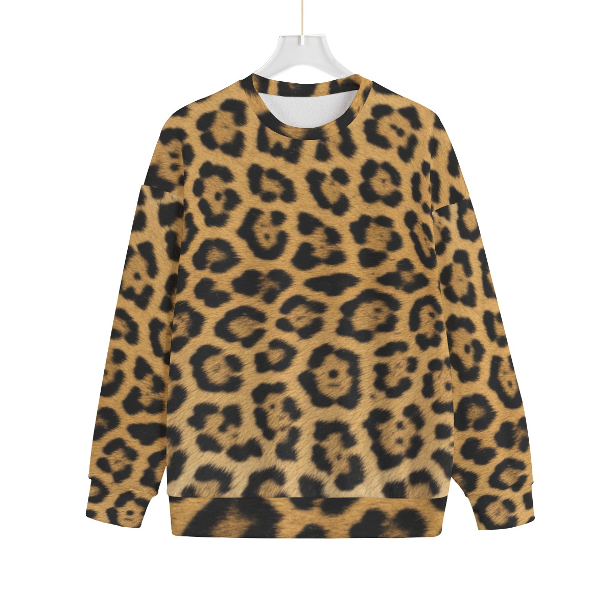 All-Over Print Unisex Drop-shoulder Knitted Fleece Sweater (PAD5L)