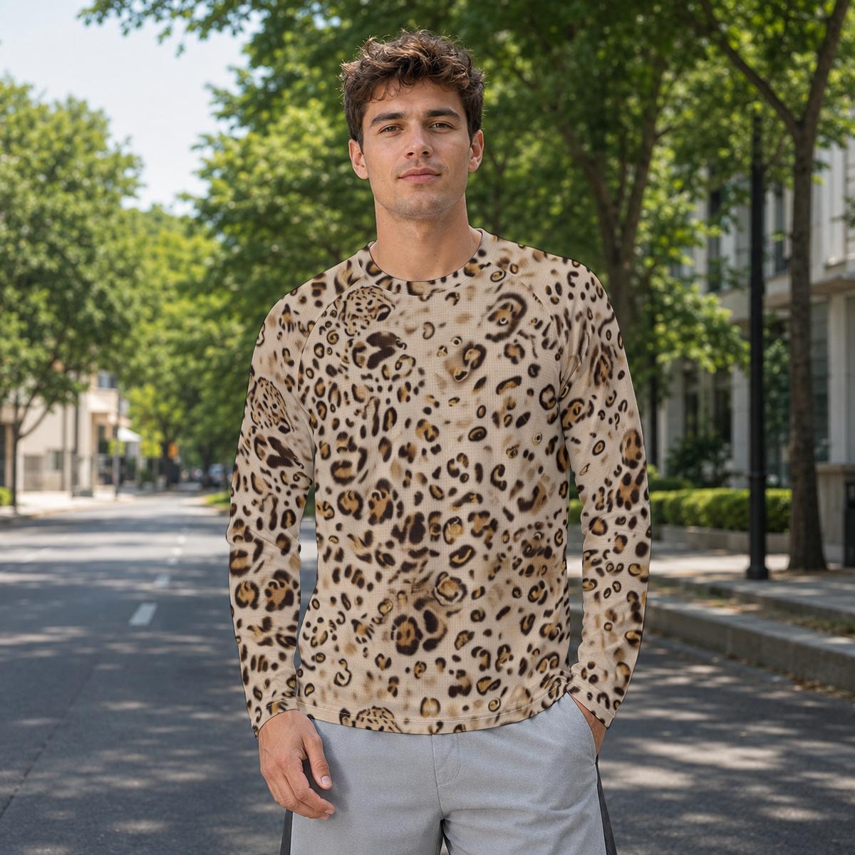 All-Over Print Men's Sun Protection Sport Top (PAH2B)