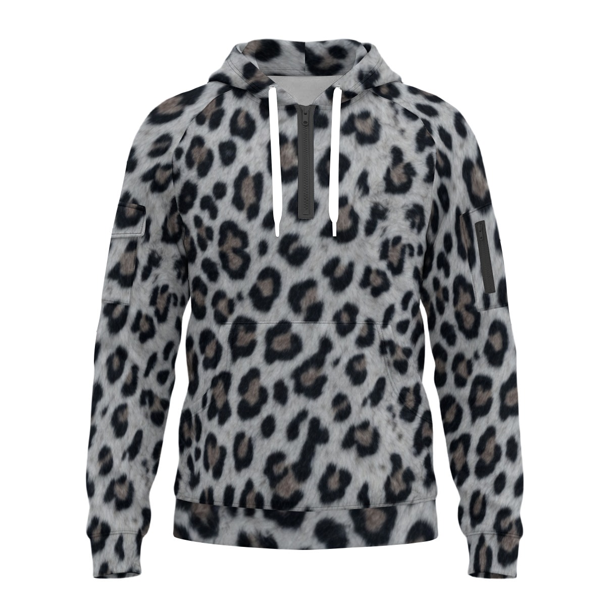 All-Over Print Men’s Fleece Half-Zip Hoodie With Arm Pockets (PAGE3)