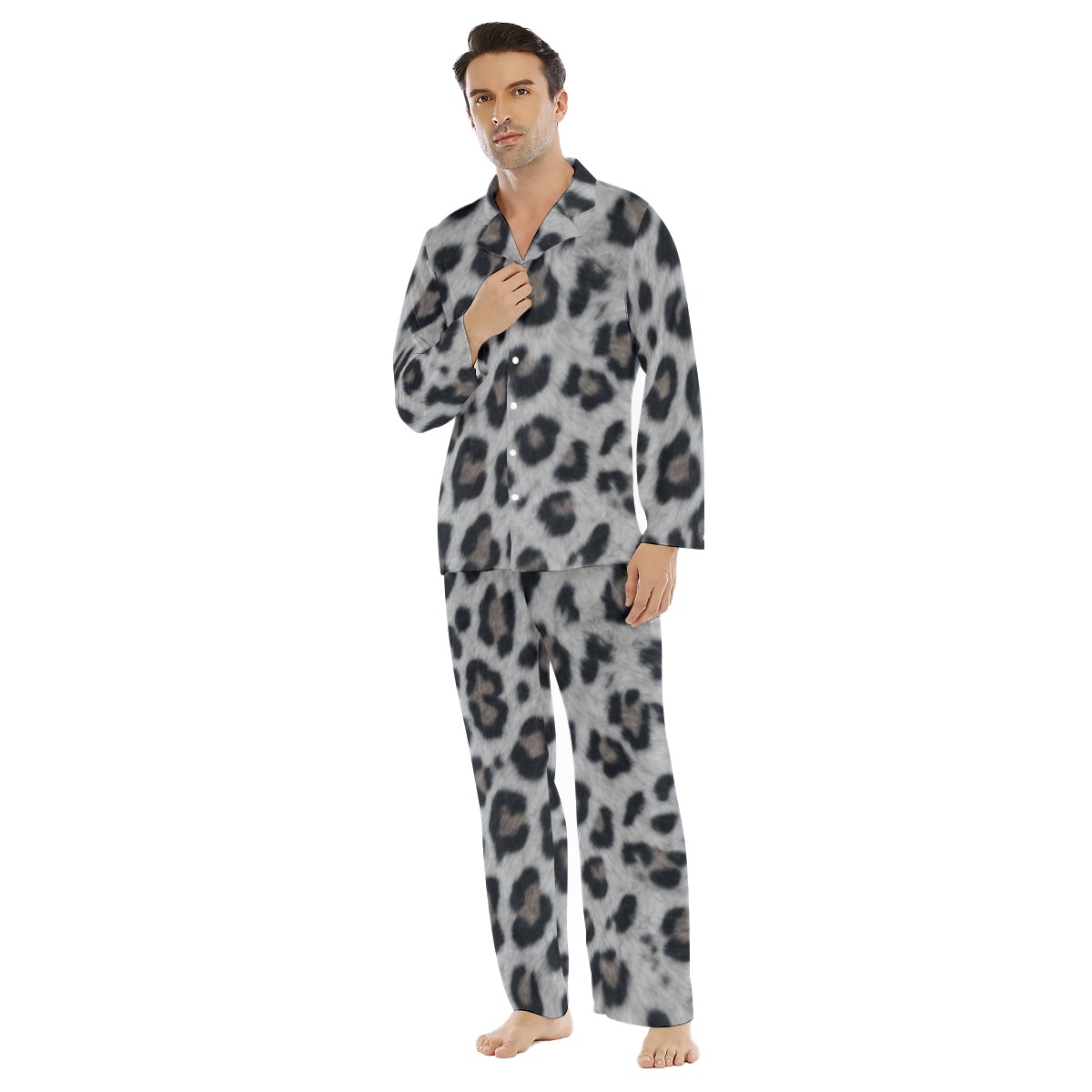 All-Over Print Men's Lapel Pajama Set (PAGHM)