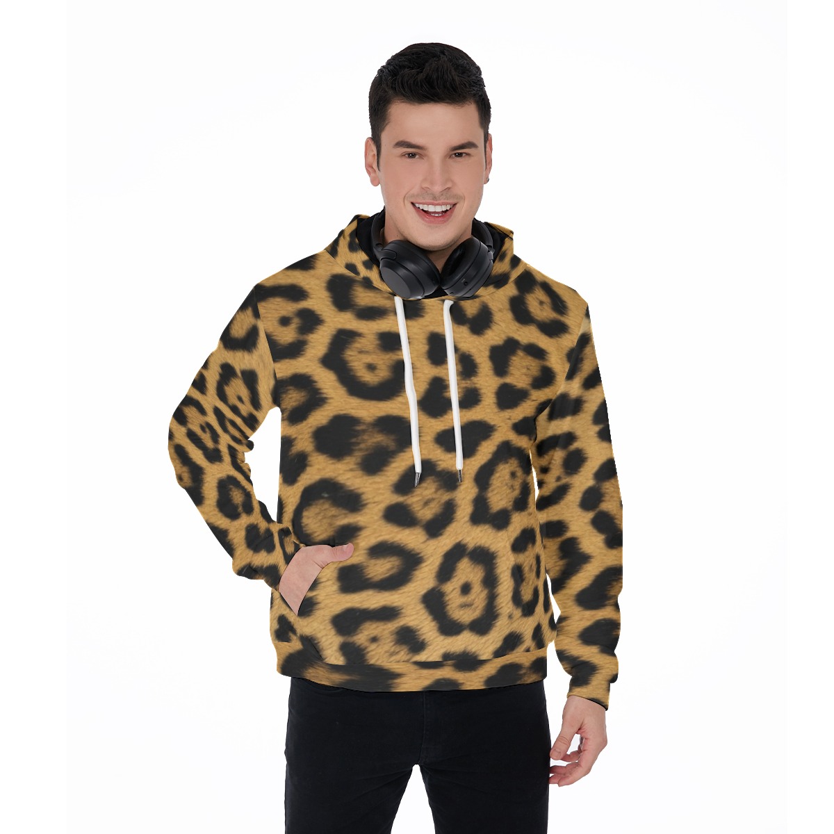 All-Over Print Men's Thicken Pullover Hoodie (PAD3X)