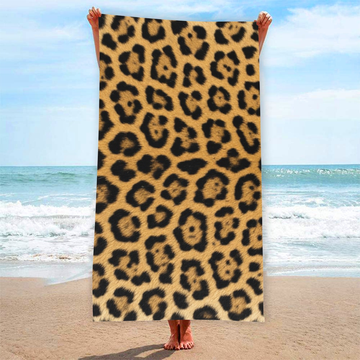 Adult Beach towel Vertical Style Printed in USA|320GSM (PAD9F)