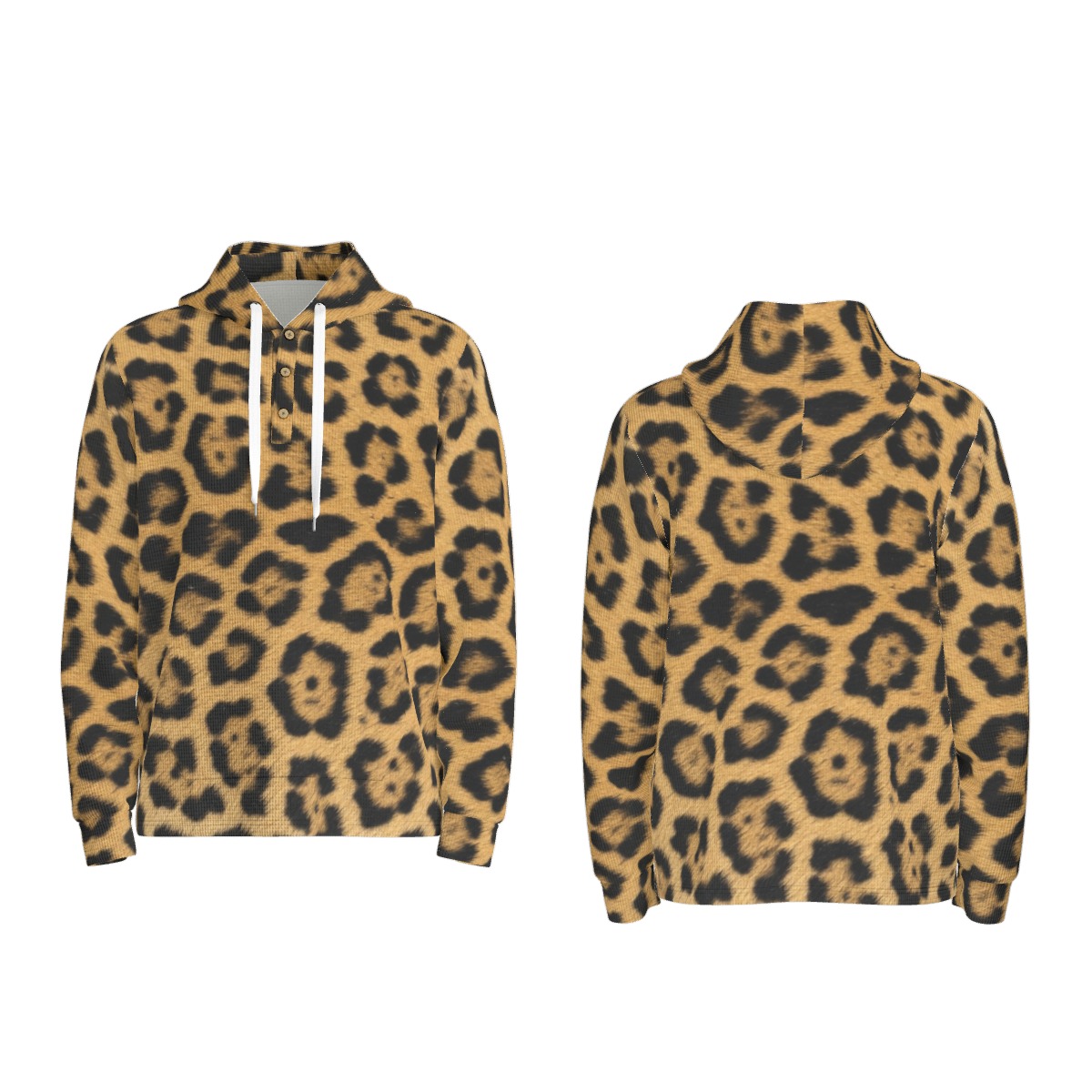 All-Over Print Men's Half  Button Hoodie (PAD3H)