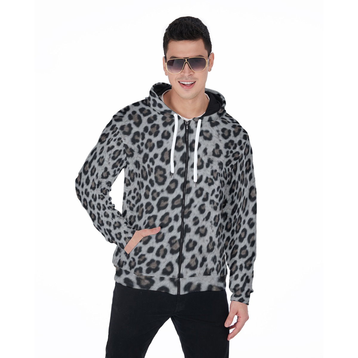 All-Over Print Men's Heavy Fleece Zip Up Hoodie (PAGE1)