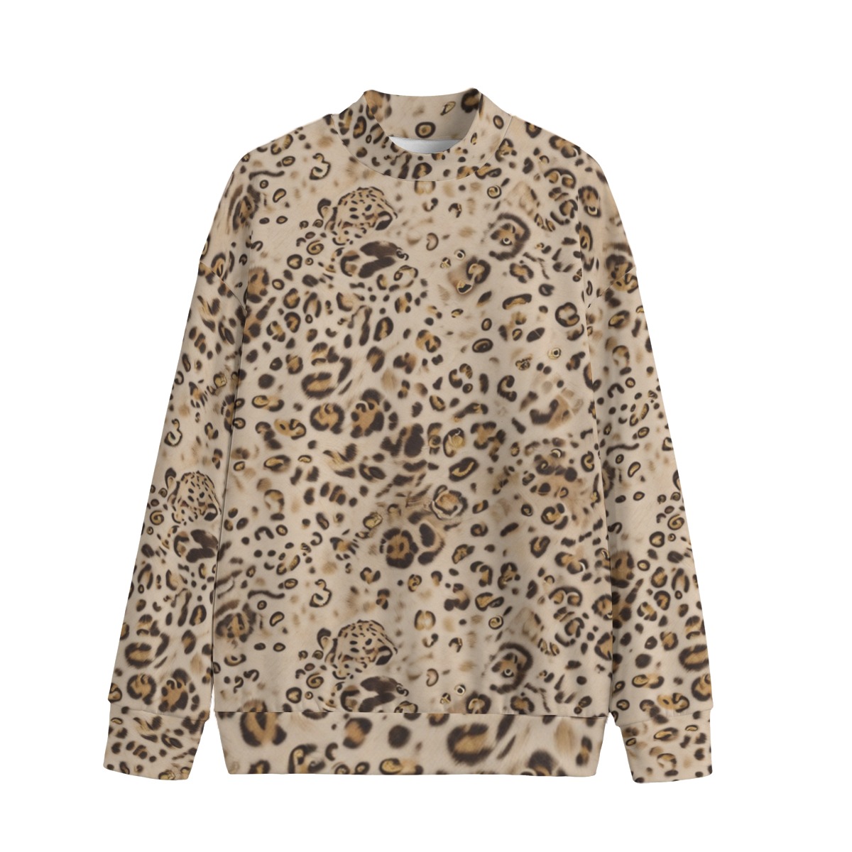 All-Over Print Unisex Mid-high Collar Drop Shoulder Sweatshirt (PAH3H)
