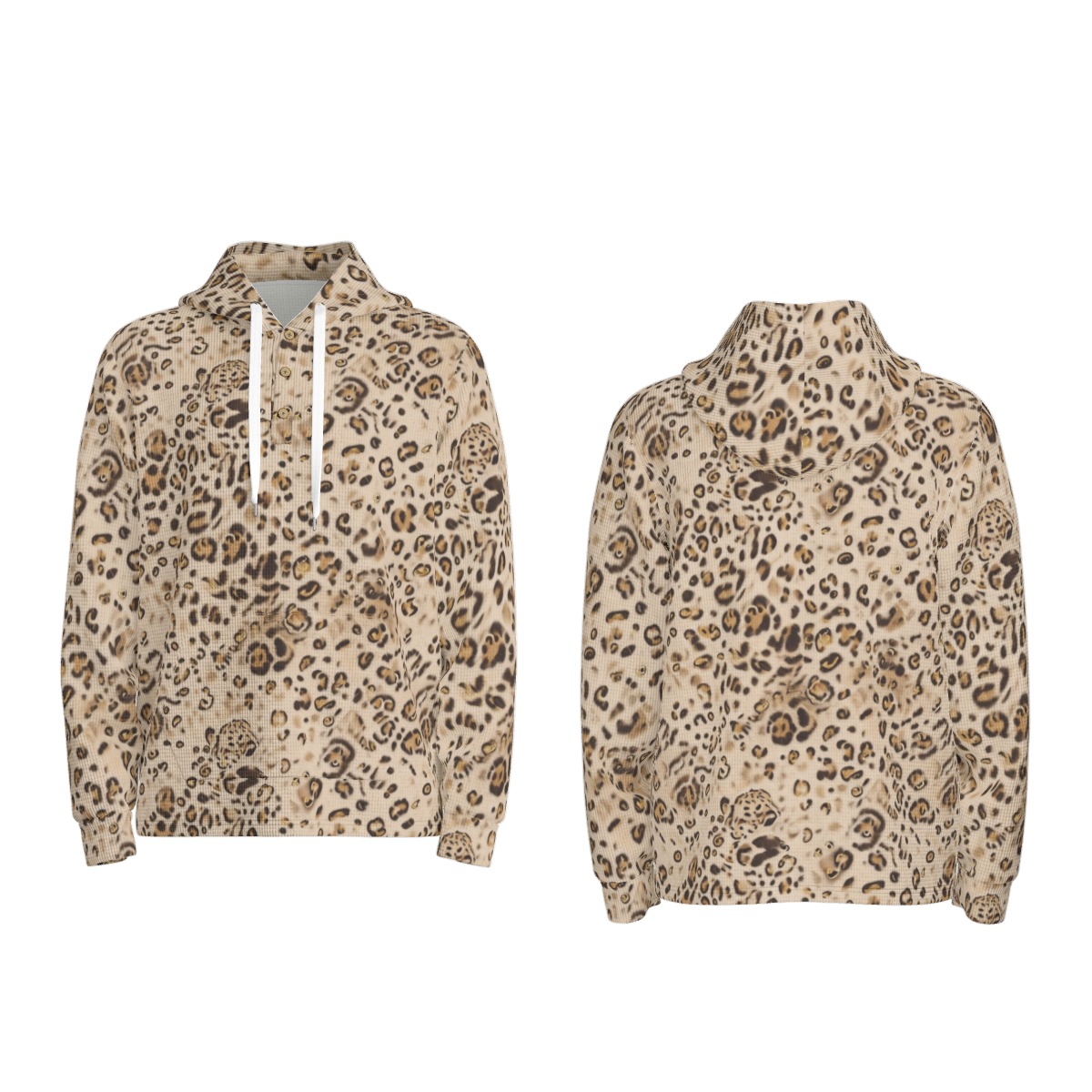 All-Over Print Men's Half  Button Hoodie (PAH1U)