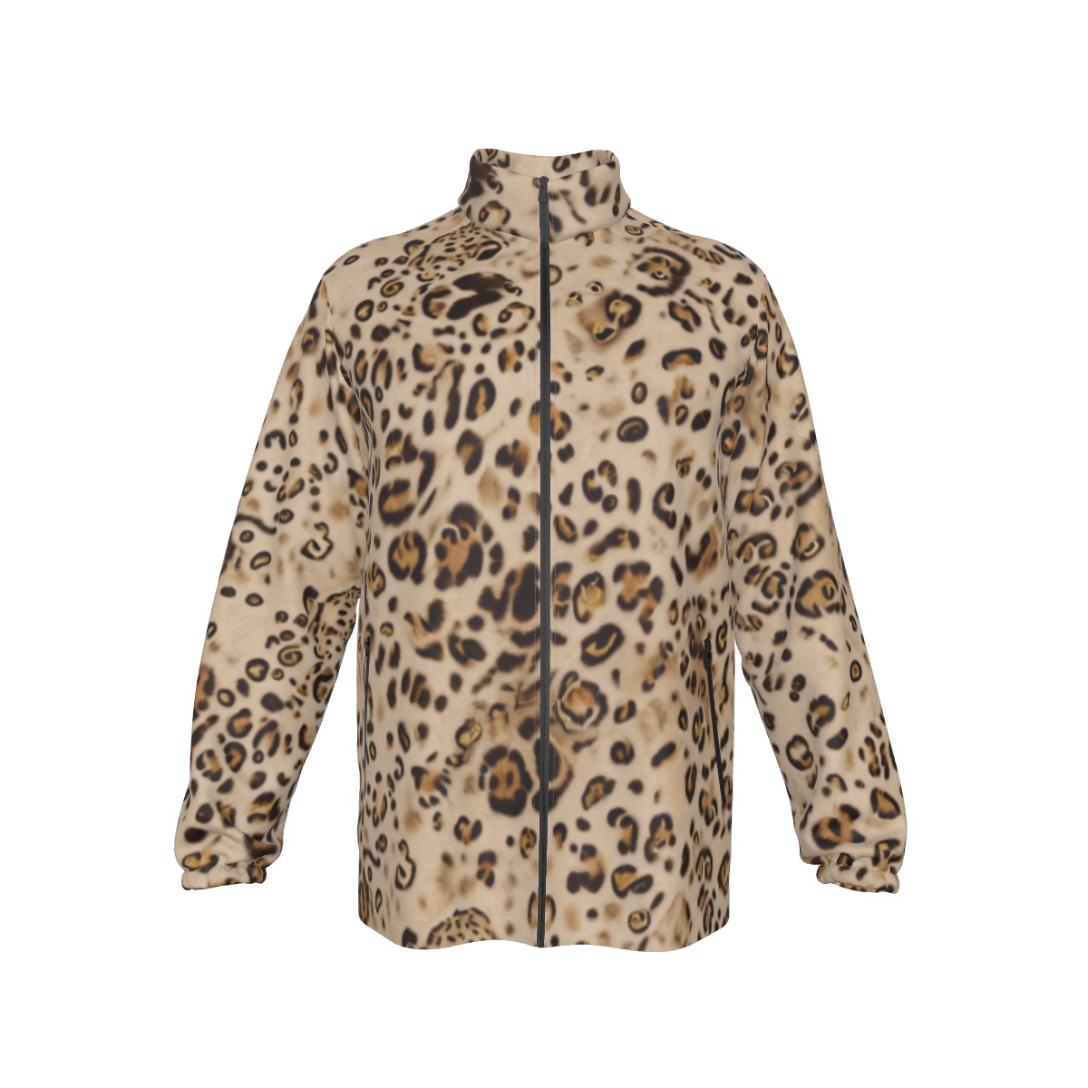 All-Over Print Men's Stand-up Collar Zip-up Windproof Jacket (PAH4R)