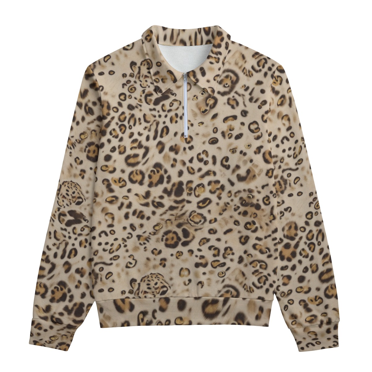 All-Over Print Unisex Lapel Sweatshirt | 310GSM Cotton (PAH3J)
