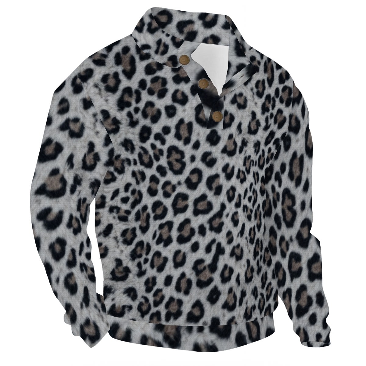 All-Over Print Men’s Casual Pullover Shirt With Half Zipper (PAGE4)