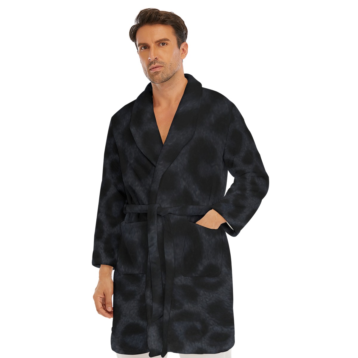All-Over Print Men's Borg Fleece Robe (PAEXH)