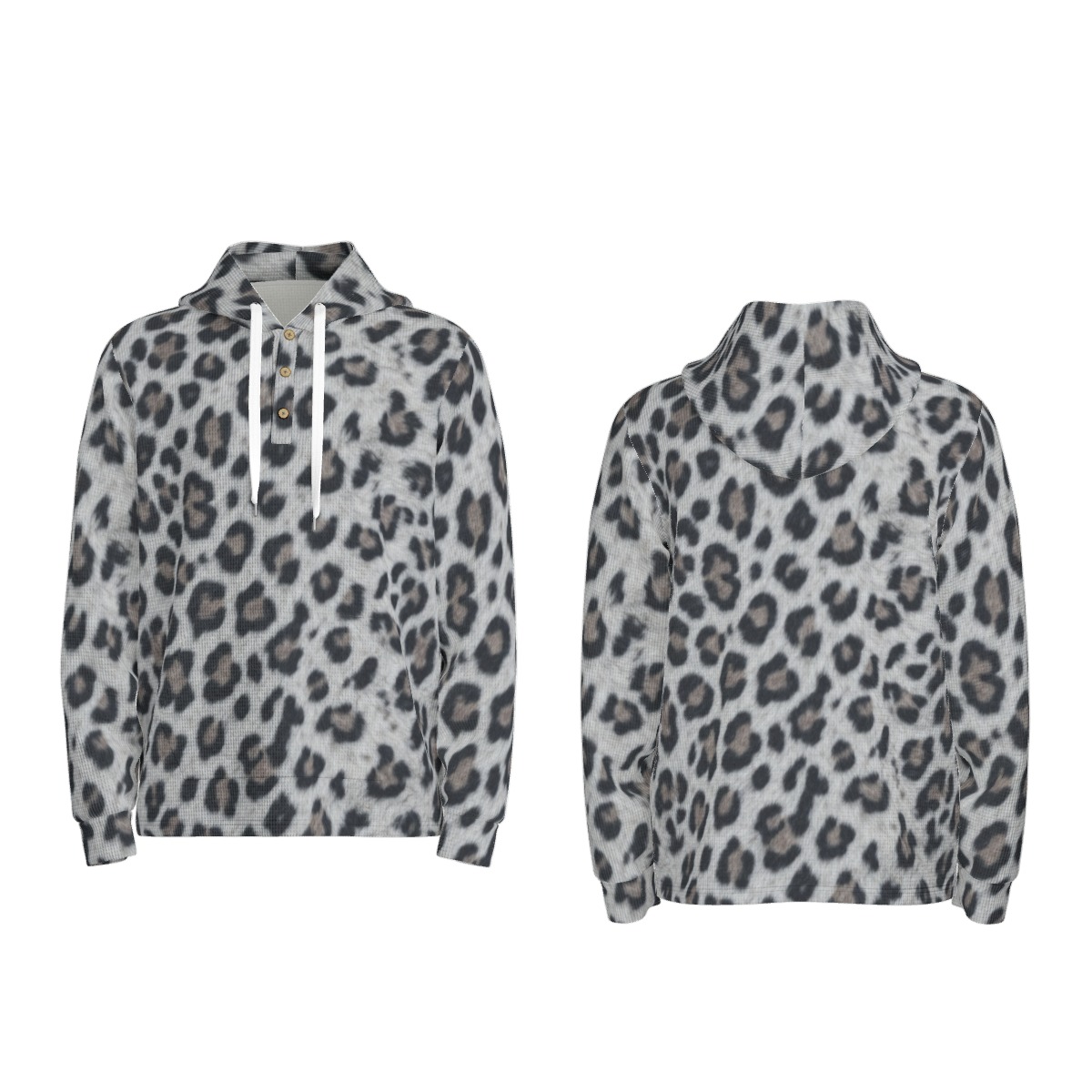 All-Over Print Men's Half  Button Hoodie (PAGE6)