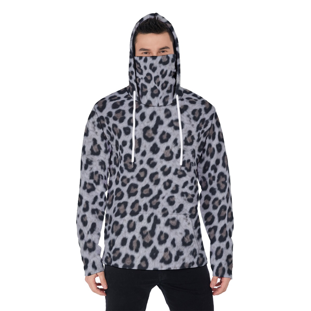 All-Over Print Men's Heavy Fleece Hoodie With Mask (PAGEA)