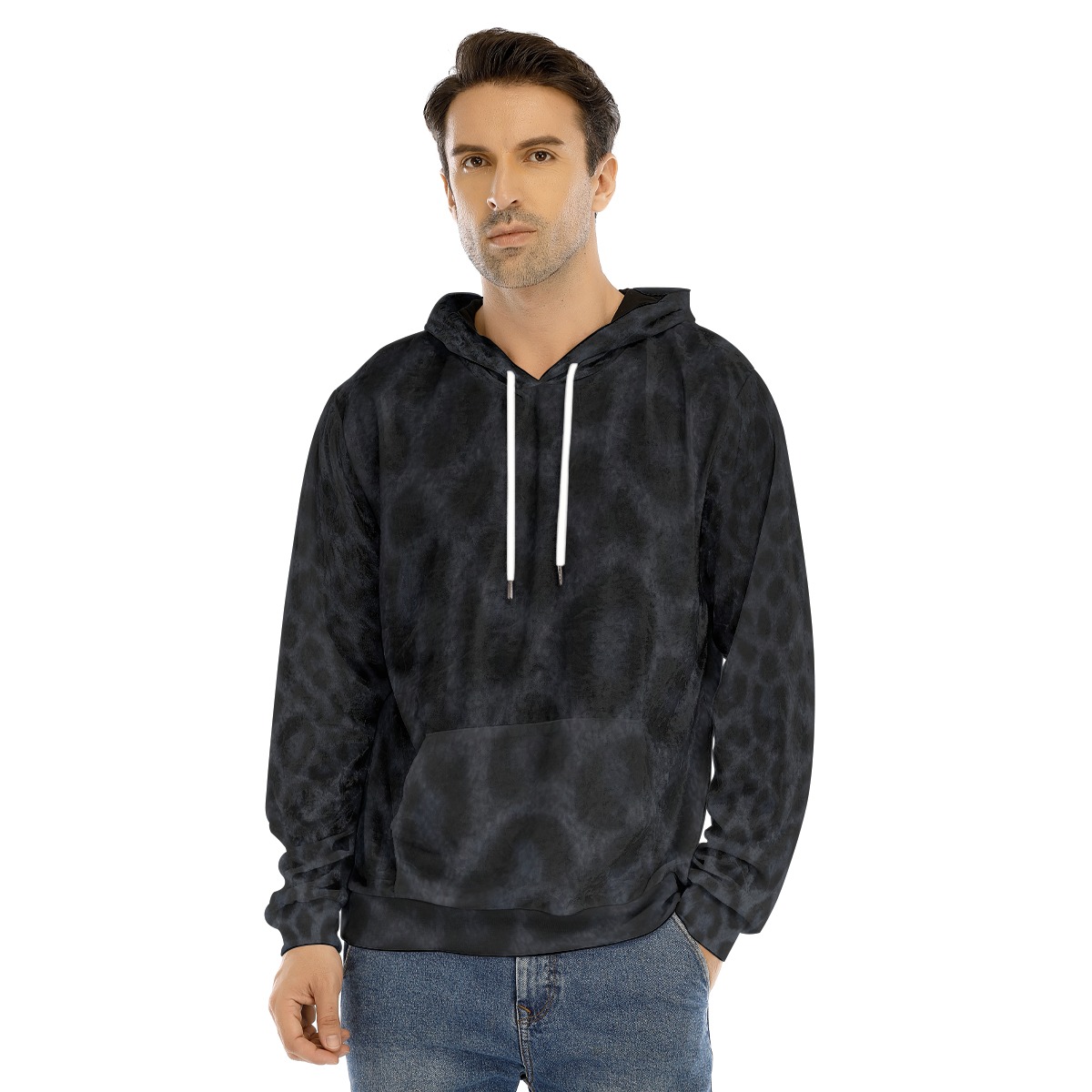 All-Over Print Men's Pullover Hoodie | Velvet (PAEUN)